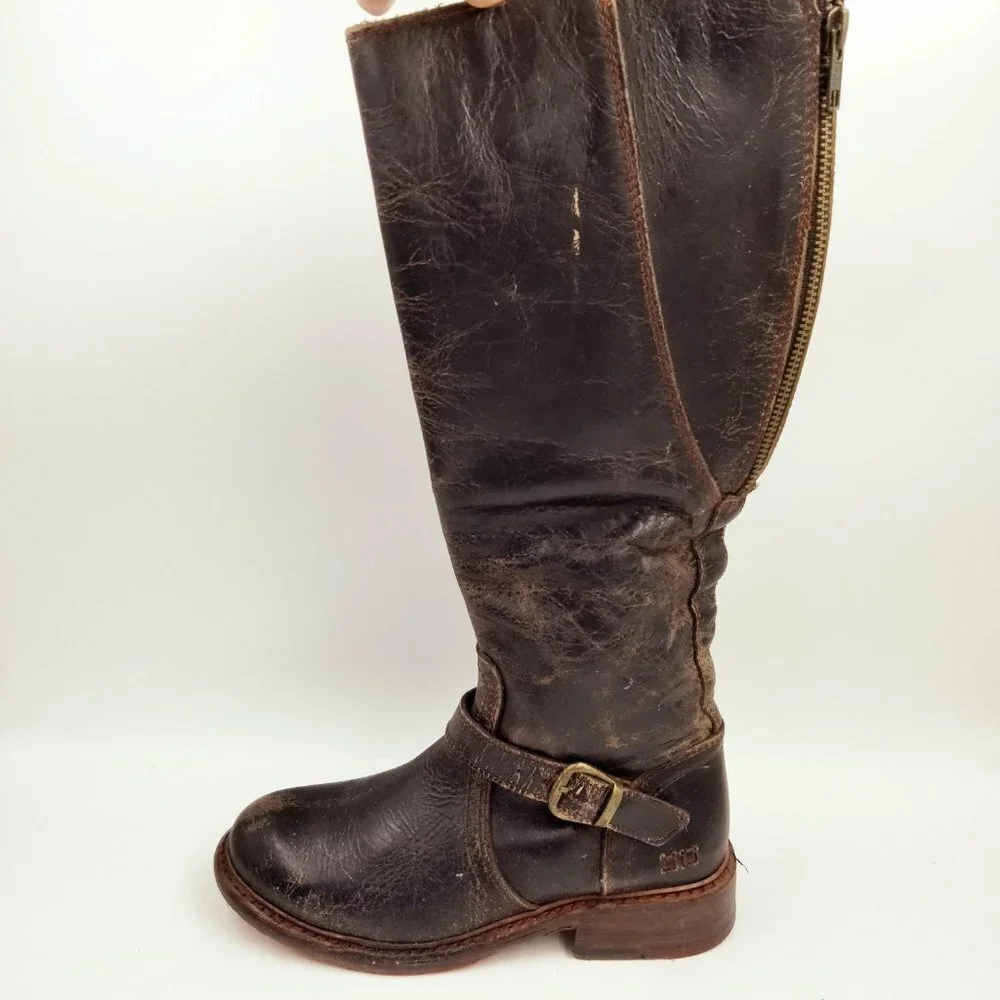 Bed Stu Glaye Tall Boots Distressed Brown 6